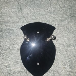 Black Shield-Shaped Wall Mount